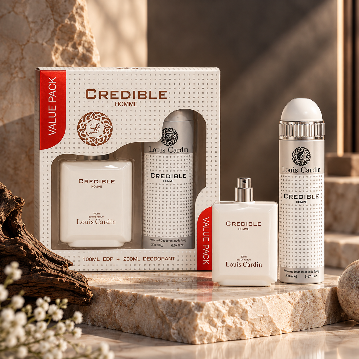 Louis Cardin Men’s Fragrance Value Pack – 3-Piece Collection