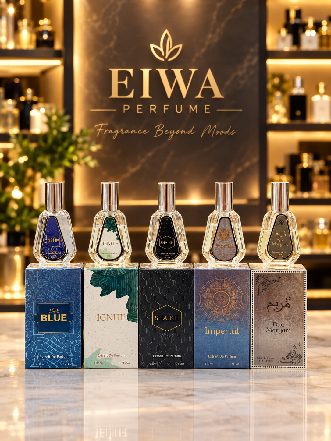 EIWA Perfumes – 5-Piece Luxury Fragrance Collection